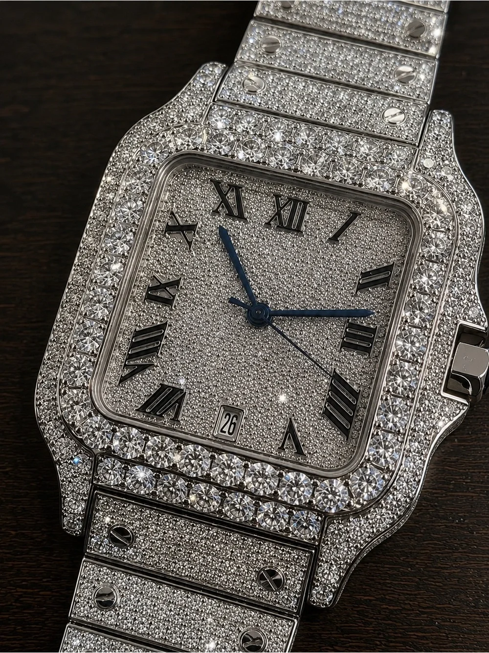 Mens VVS Moissanite 42MM Watch